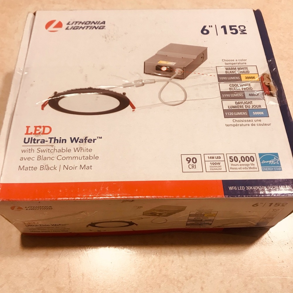 Lithonia Lighting LED Ultra-Thin Wafer switchable